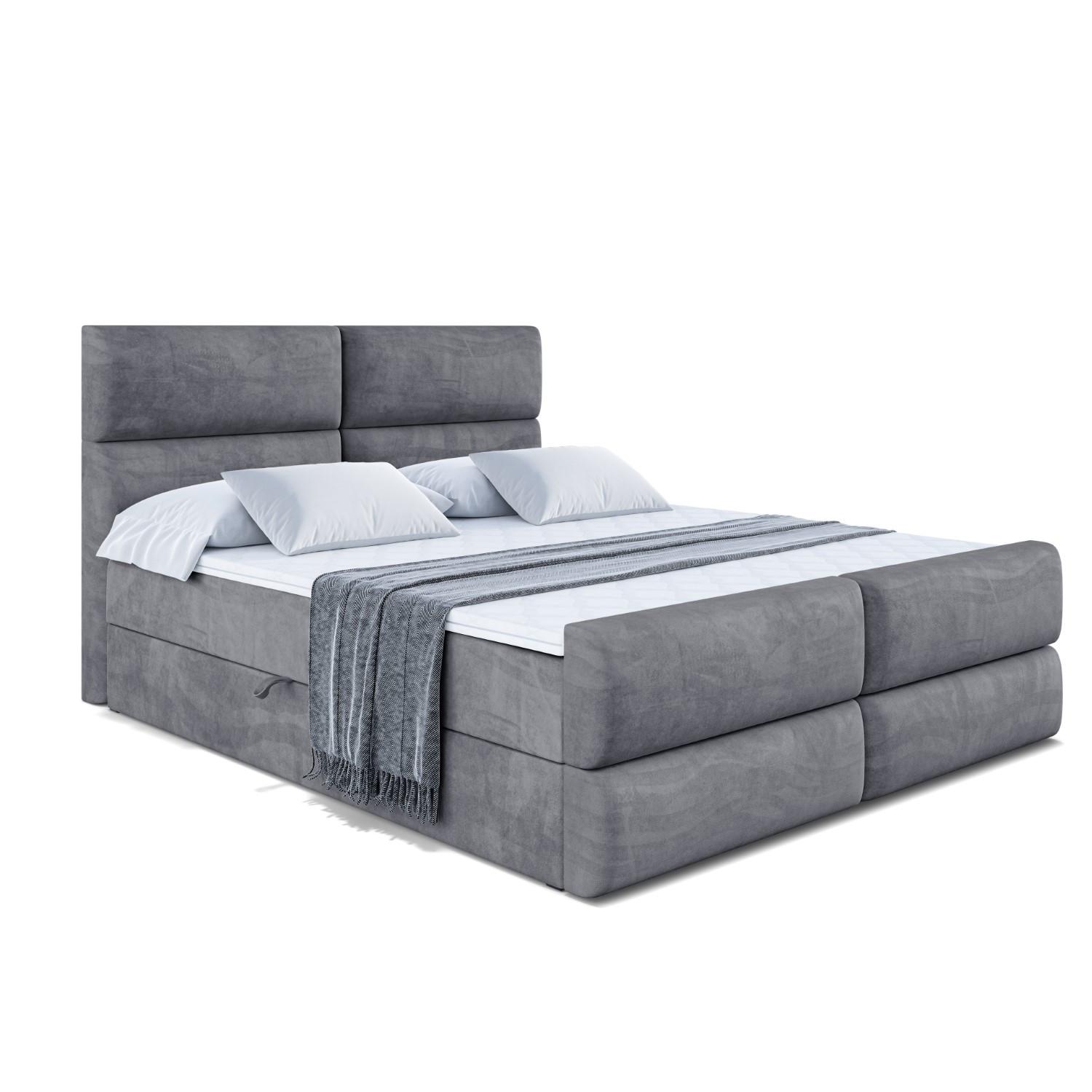 BOXBETT BOXI3-Z - 140x200 cm - H3 - Dunkelgrau - Dunkelgrau, Holzwerkstoff (140/200cm) - ALTDECOR