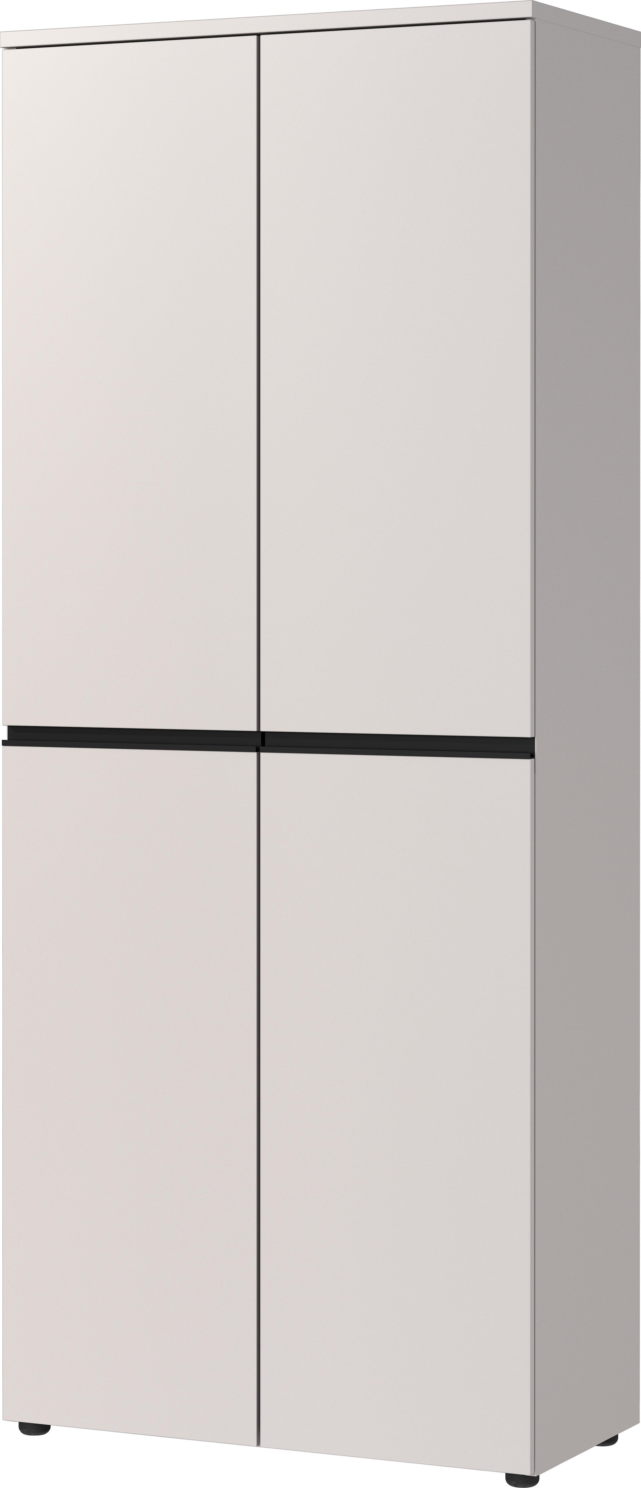 AKTENSCHRANK STUTTGART, 197 cm hoch, 5 Ordnerhöhen, Soft-Close Greige - Beige, Holzwerkstoff (81/197/40cm) - KADIMA DESIGN