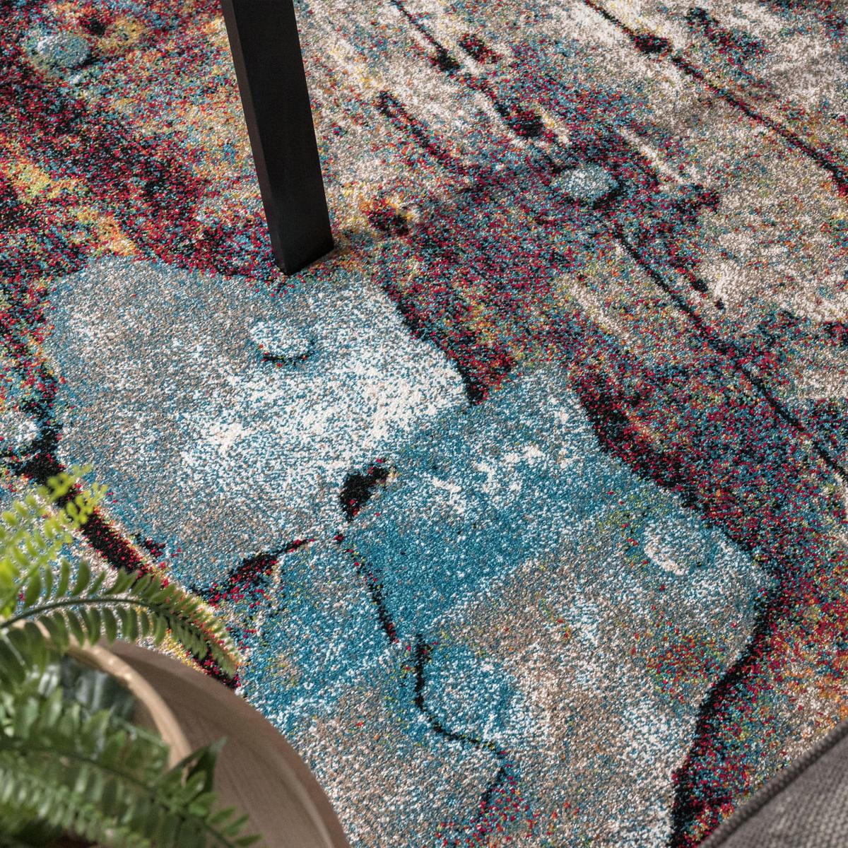 KURZFLORTEPPICH, in Holzdielen-Optik, Mehrfarbig, 120 x 170 cm - Multicolor, Textil (170/120cm) - KADIMA DESIGN
