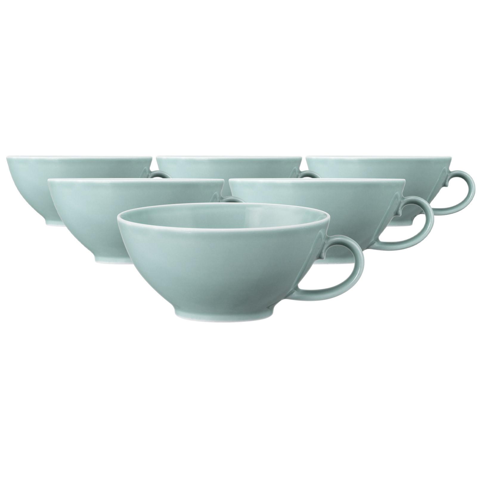 TEETASSEN Beat Color Glaze Arktisblau 140 ml 6er Set - Blau, Keramik (0.14L) - Seltmann Weiden