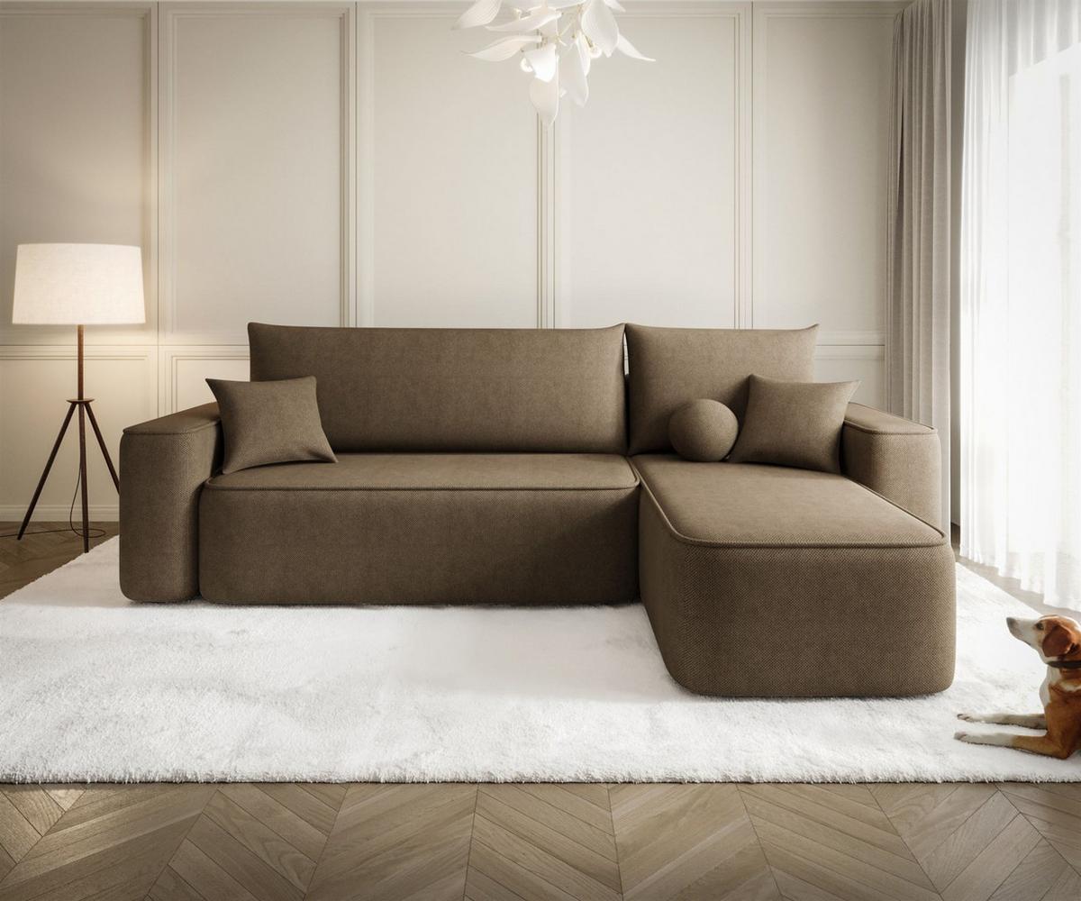 ECKSOFA Agepo In Curio - Braun, Holzwerkstoff/Textil (250/150cm) - Fun Möbel