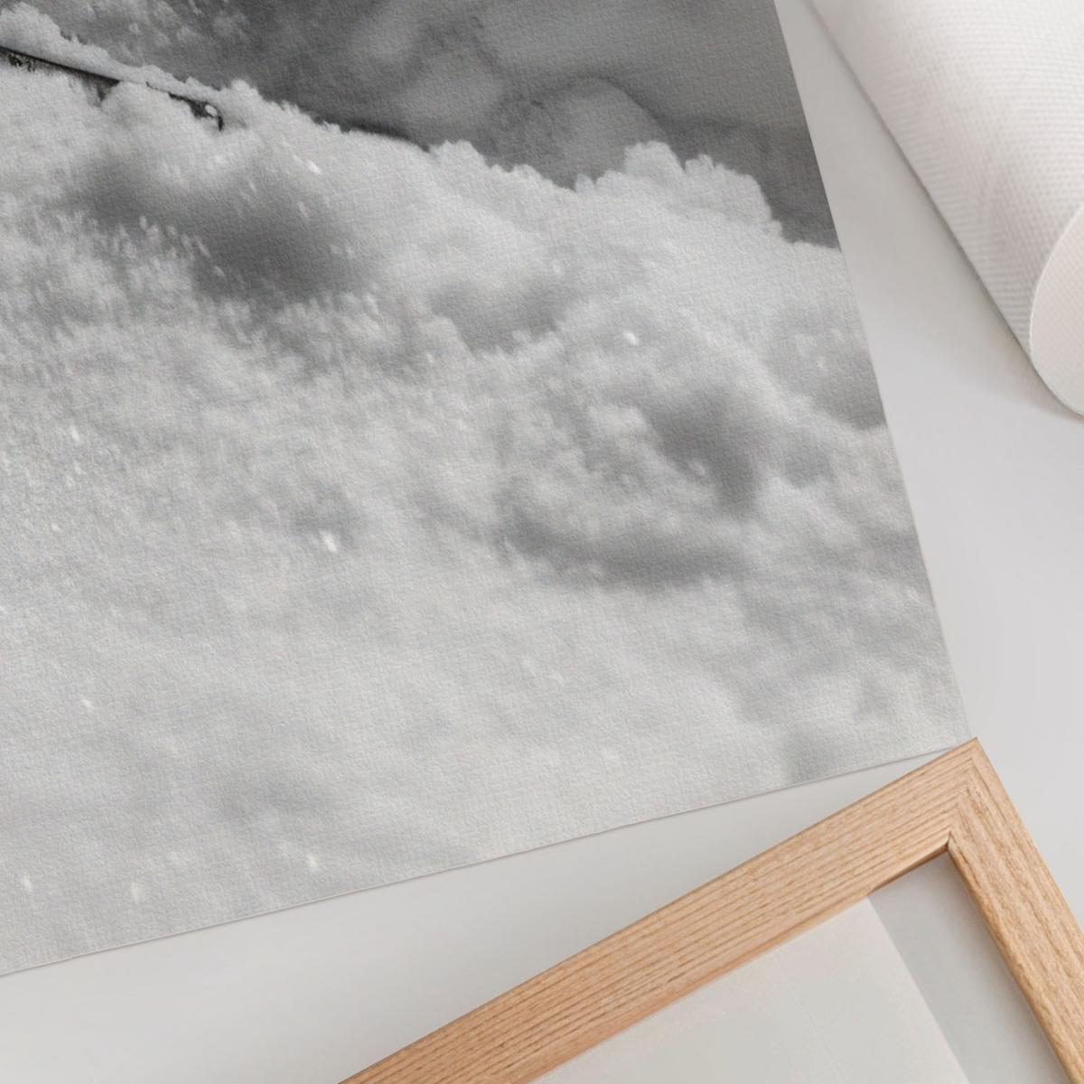 POSTER - 59x84 cm - Anna Keller - Skifahren im Schnee - Weiß, Textil (59/84/0.1cm) - TULUP