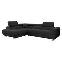 ECKSOFA Torezio, Seite: Links - Schwarz, Holz/Textil (274/203cm) - MIRJAN24