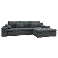 ECKSOFA Bangkok, Seite: Rechts - Greige/Silberfarben, Holz/Textil (310/175cm) - MIRJAN24