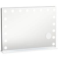 HOLLYWOOD-SPIEGEL Glas Weiß - Weiß, Glas (80/60/14cm) - HOMCOM