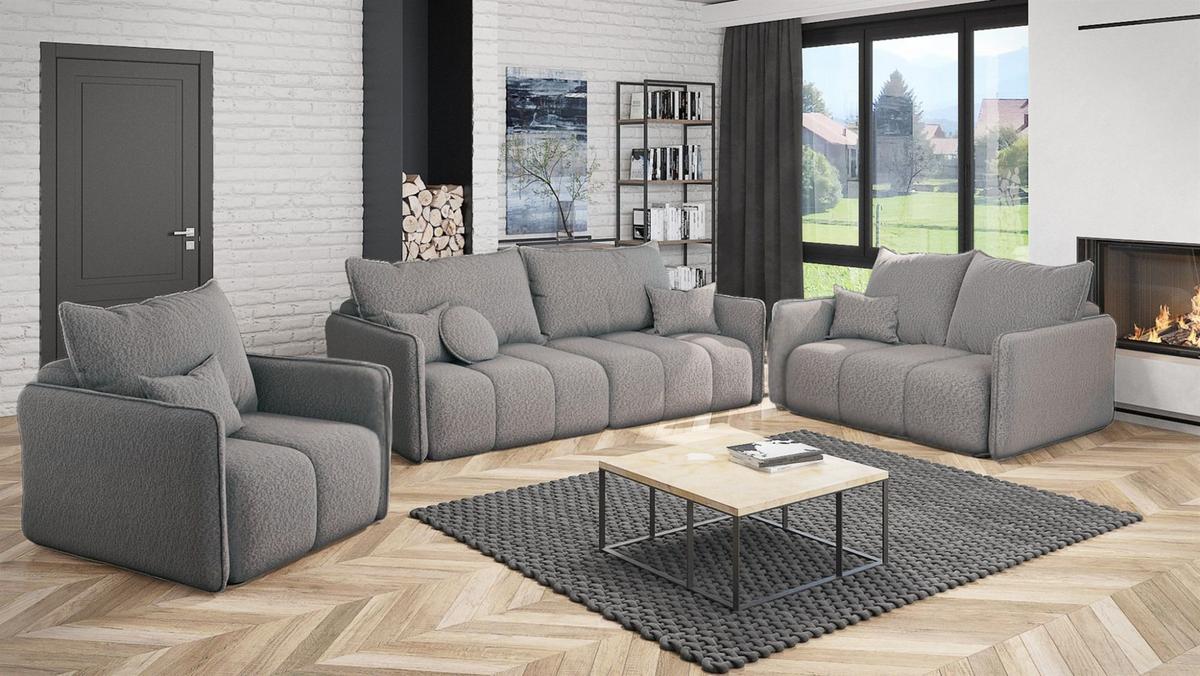 SESSEL Morgano - Beige, Holzwerkstoff/Textil (85/86/102cm) - Fun Möbel
