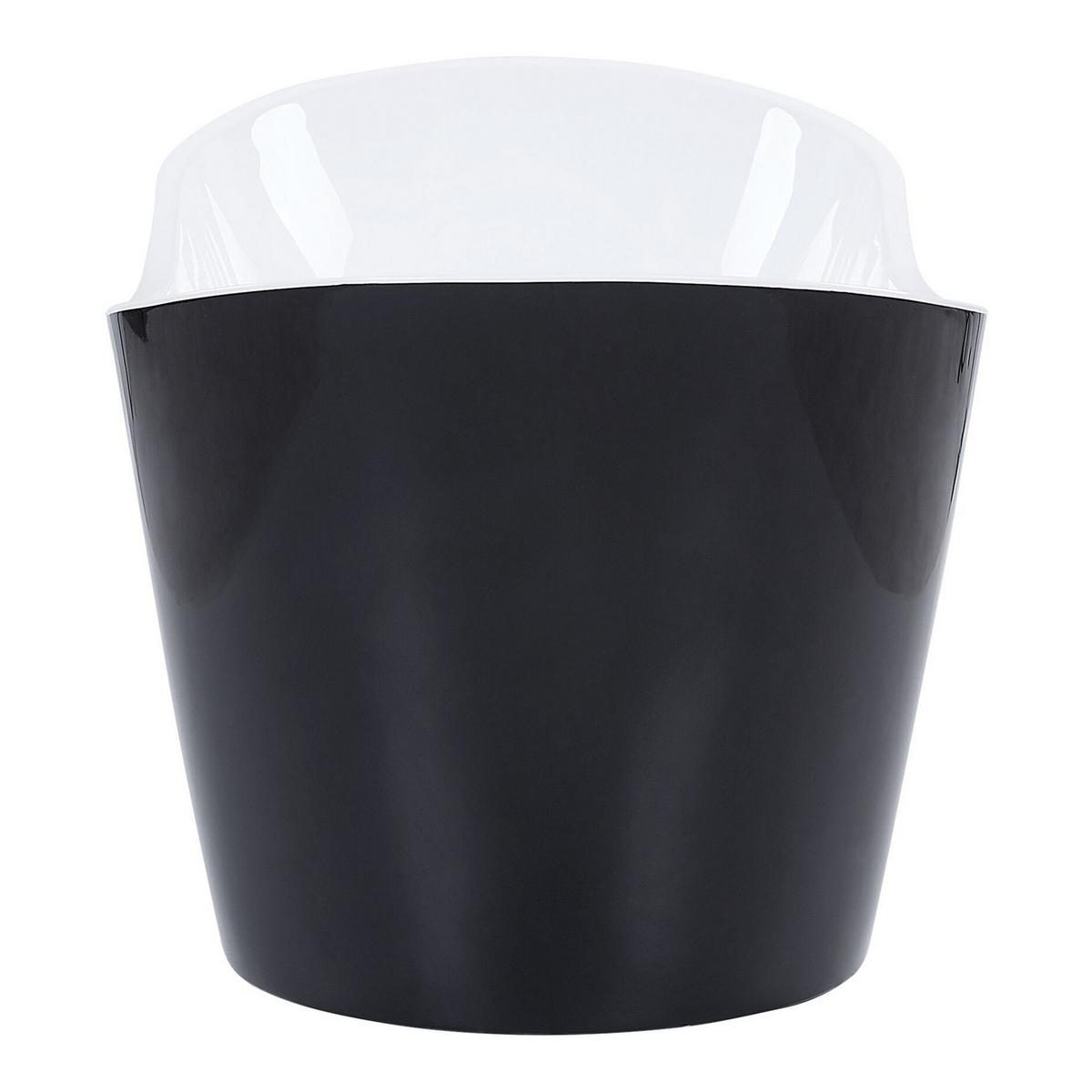 BADEWANNE FREISTEHEND 75x150x72 cm schwarz Antigua - Schwarz, Kunststoff (75/72/150cm) - Beliani