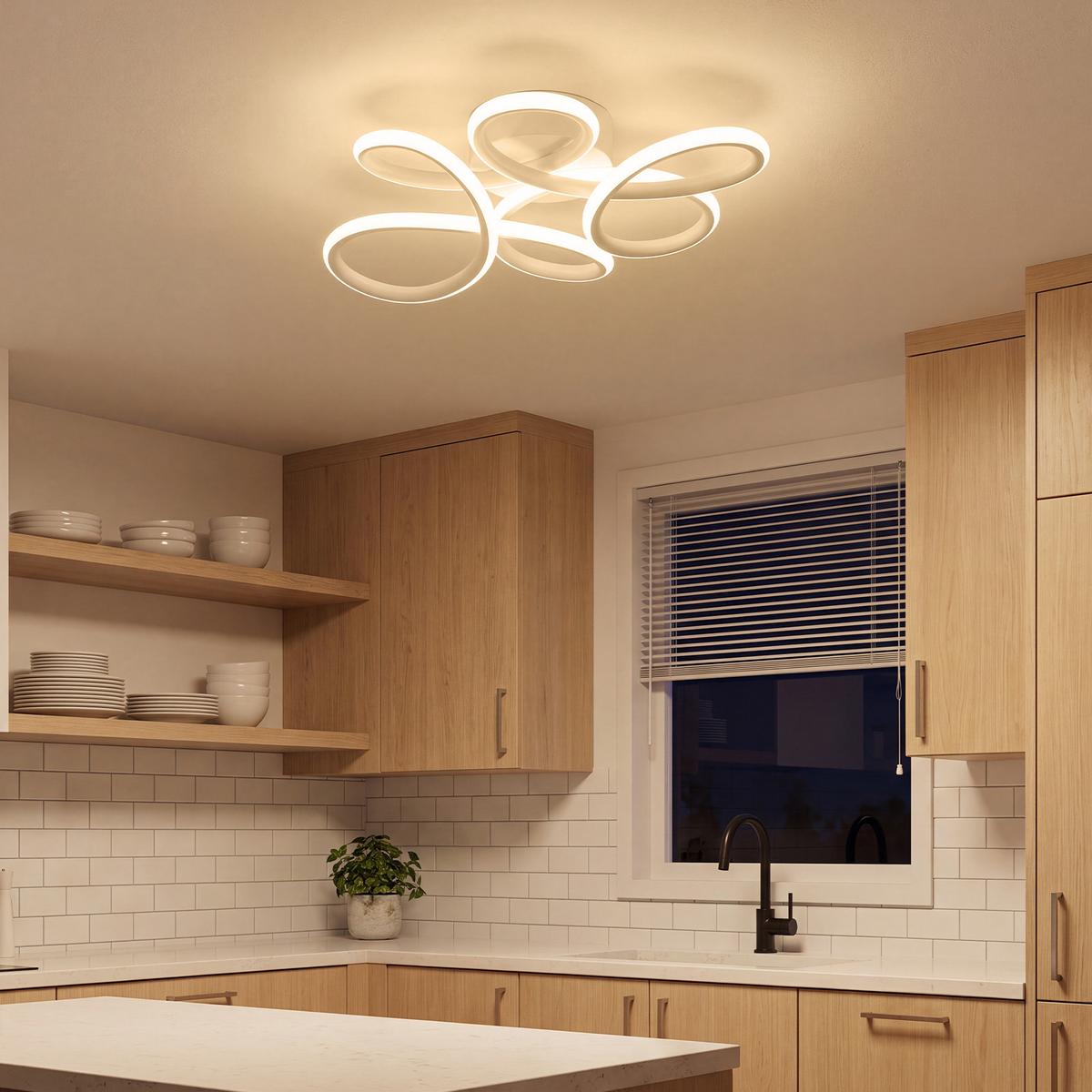 LED DECKENLEUCHTE Aelvith 36/25/8.5 cm - Weiß, Kunststoff/Metall (36/25/8.5cm) - ZMH