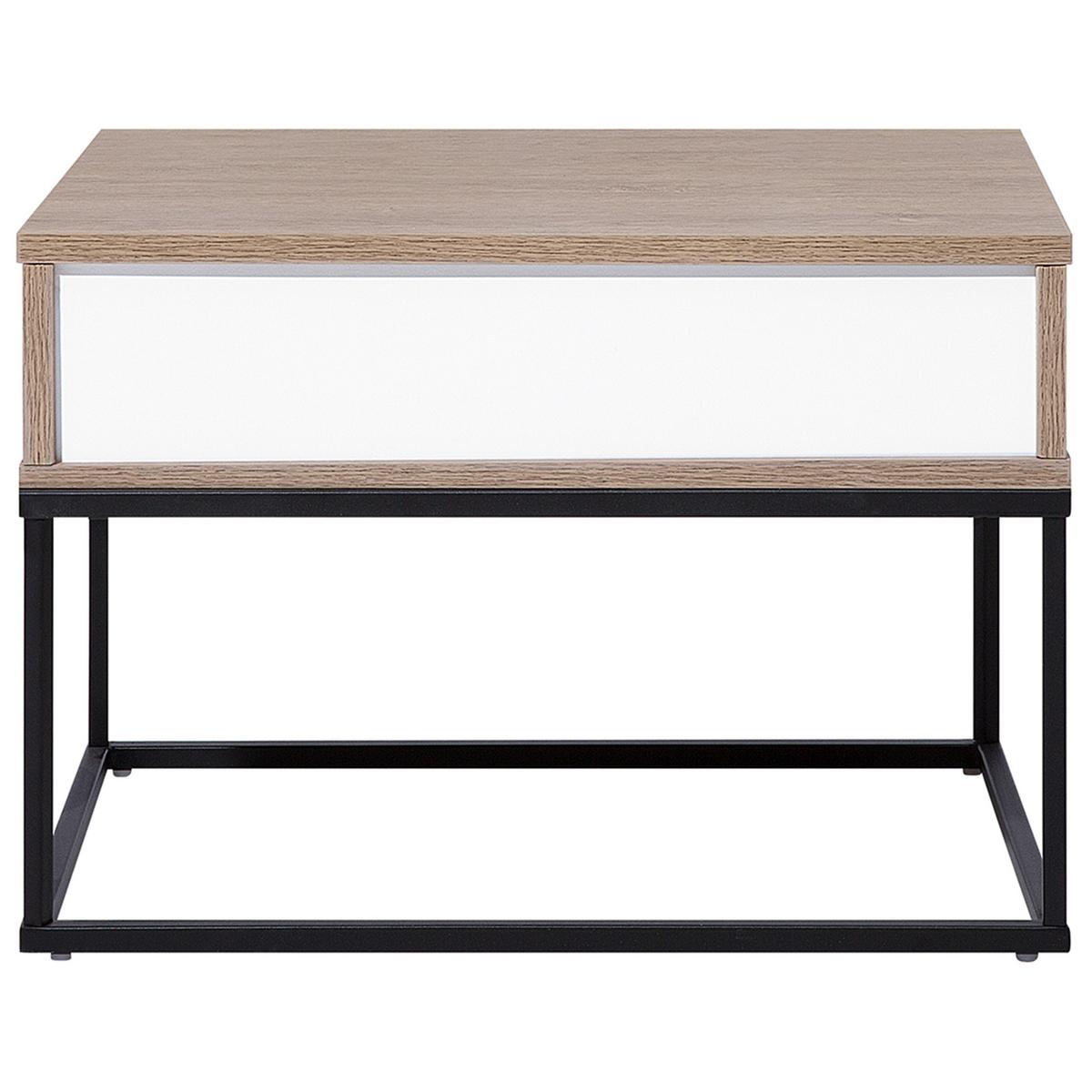 NACHTTISCH dunkler Holzfarbton rechteckig 41/55 cm Cairo - Dunkelbraun, Holzwerkstoff (55/39/41cm) - Beliani