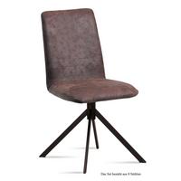 ESSZIMMERSTUHL (8er-Set) Dredi 47x92x60 Schwarz/Braun - Schwarz/Braun, Kunststoff (60/92/47cm) - 58aufmkessel