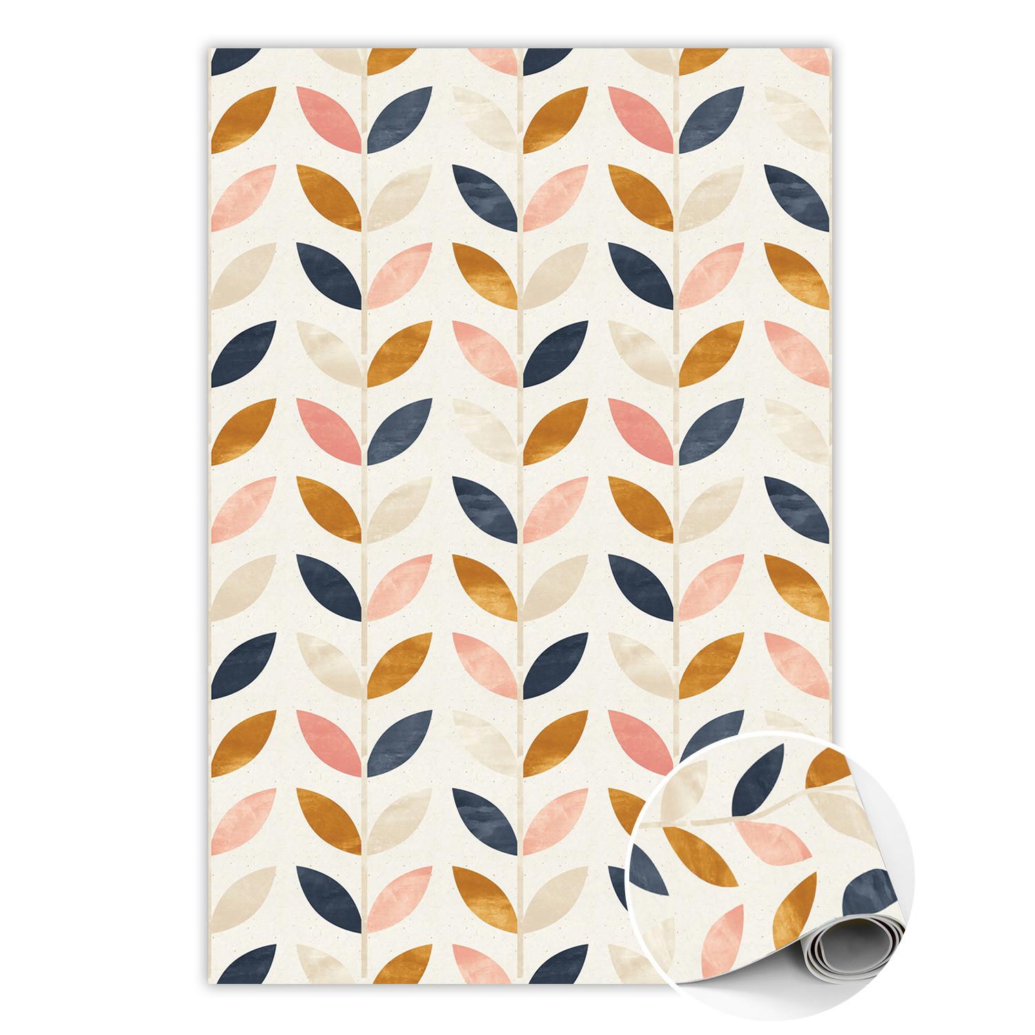 VINYL TEPPICH 150x225 cm Kleine Blätter - Gelb, Kunststoff (150/225cm) - TULUP