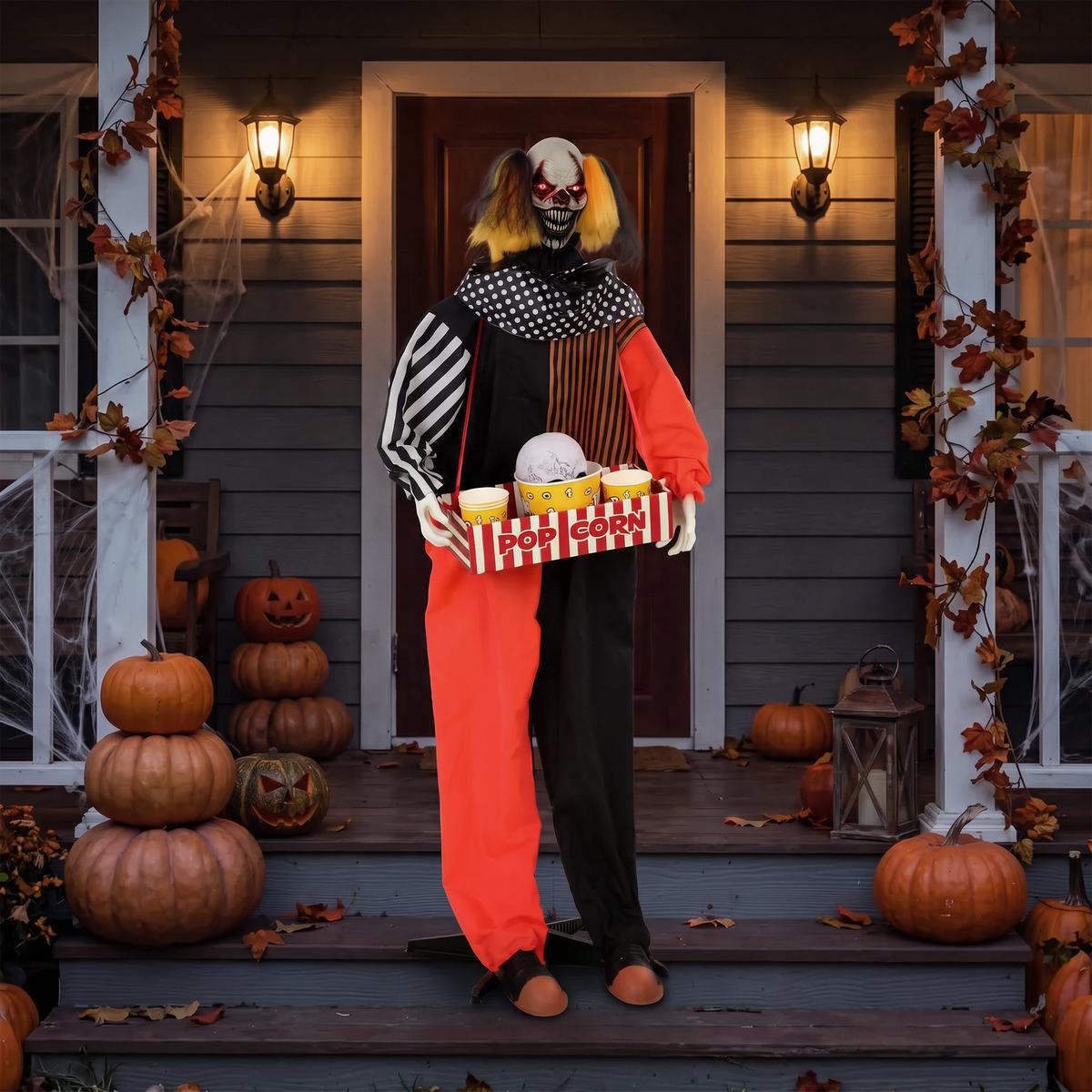 ANIMIERTE-HALLOWEEN-DEKORATION Metall Polyester Schwarz - Schwarz, Kunststoff (35/180/50cm) - HOMCOM