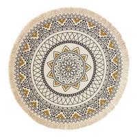 BAUMWOLLTEPPICH mit Mandala-Muster rund 145 cm - Multicolor, Textil (145/145cm) - Homescapes