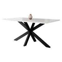 ESSTISCH Wero - Schwarz/Weiß, Holzwerkstoff/Metall (90/160/74cm) - MIRJAN24