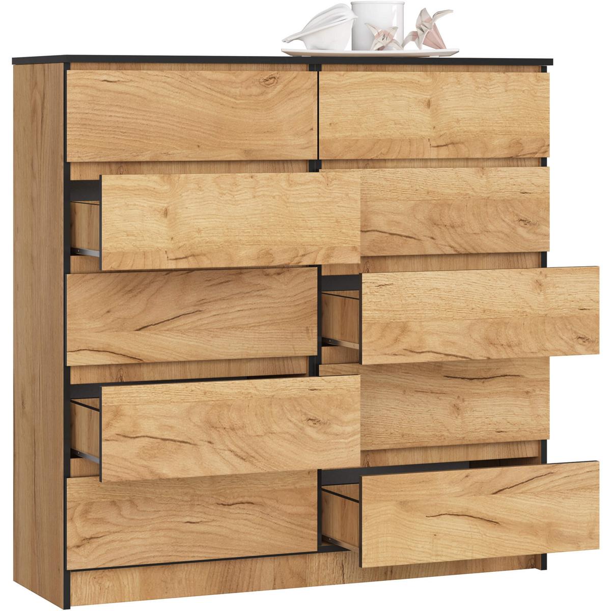KOMMODE Eiche Craft 121/120/40 - Eiche San Remo, Holzwerkstoff (120/121/40cm) - RAUMHIRSCH FURNITURE
