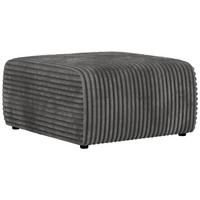 POUF NESSARO - Grau Cord - Schwarz/Grau, Kunststoff/Textil (87/44/96cm) - MKS