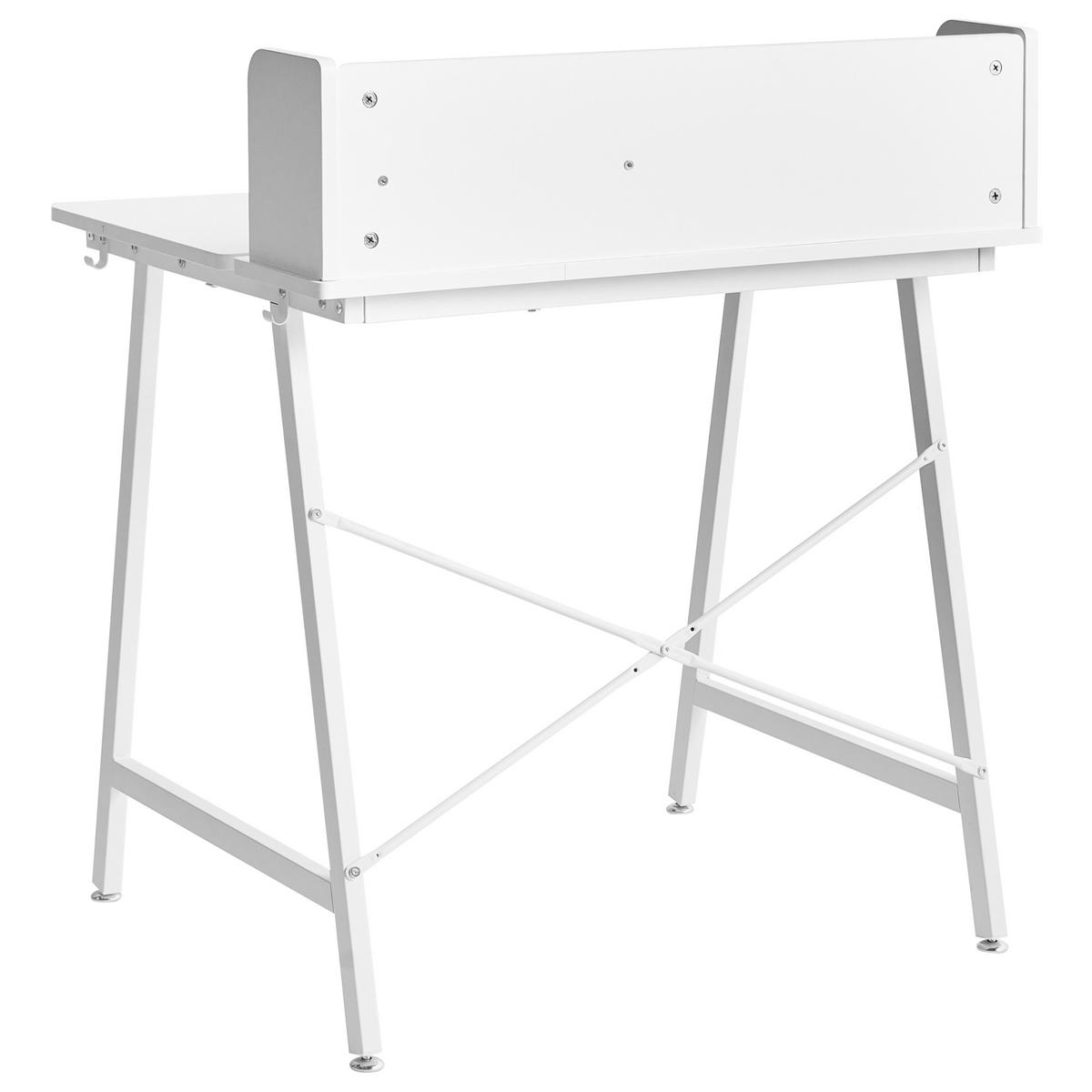 ZEICHENTISCH mit neigbarer Tischplatte Weiß 80/62 cm Aland - Weiß, Holzwerkstoff (62/80/94cm) - Beliani