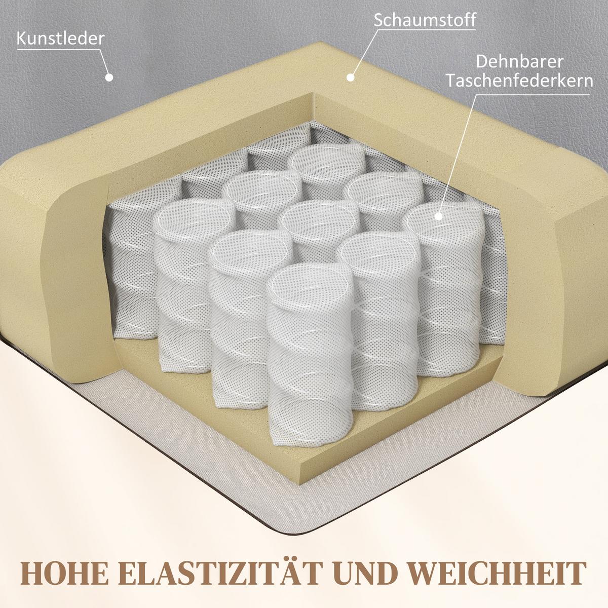 MASSAGESESSEL Relaxsessel mit Massagefunktion, Ruhesessel mit Fernbedienung - Schwarz/Grau, Leder/Metall (99/106/89cm) - HOMCOM
