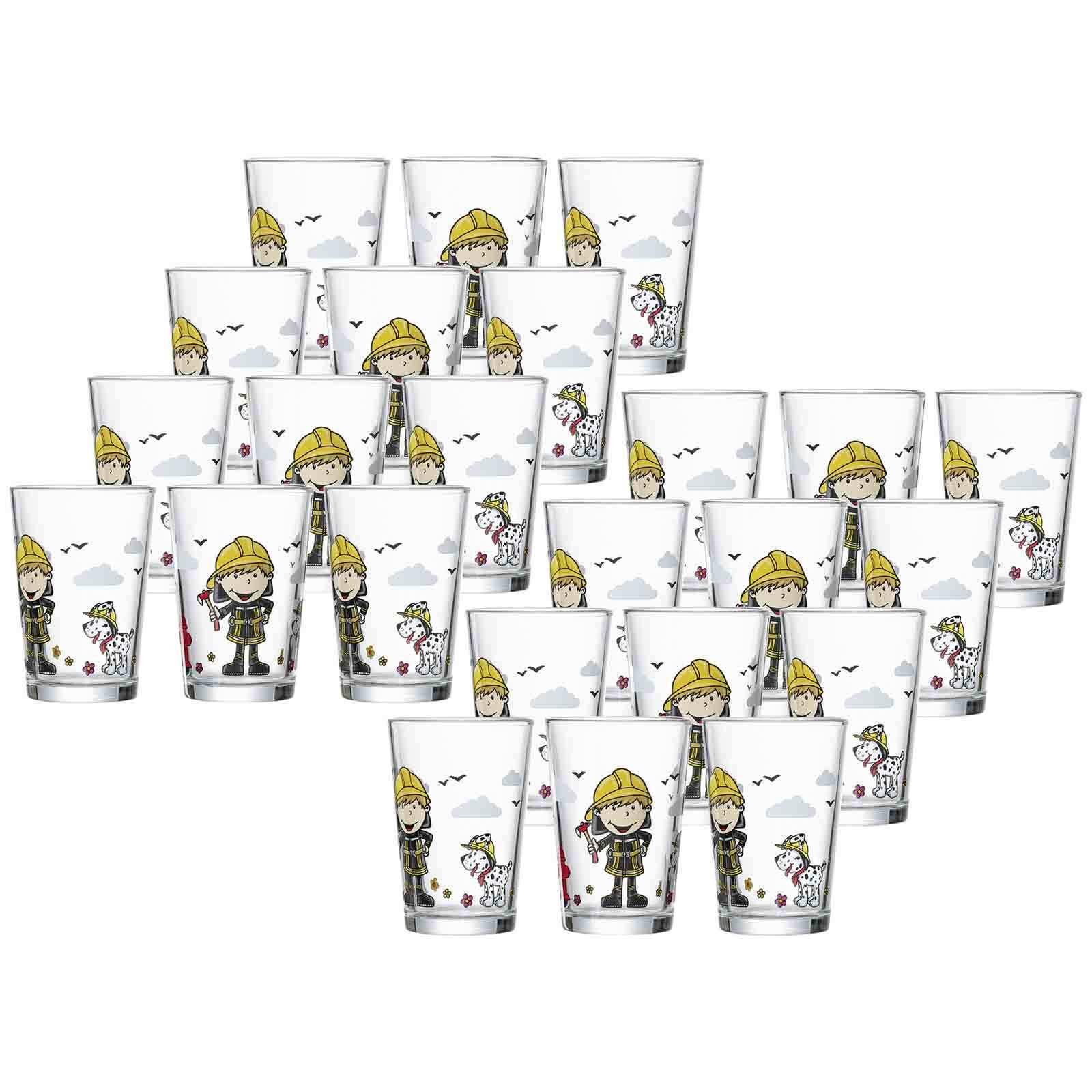 KINDERGLÄSER Feuerwehrmann Bernie bunt 205 ml 24-tlg. - Multicolor, Glas (0.205L) - Ritzenhoff Breker