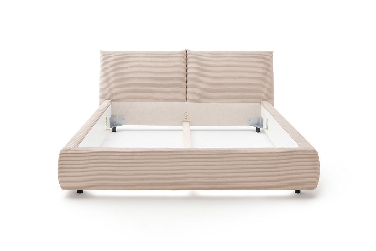 POLSTERBETT HENRY Taupe Cord - Taupe, Textil (200/200cm) - KAWOLA