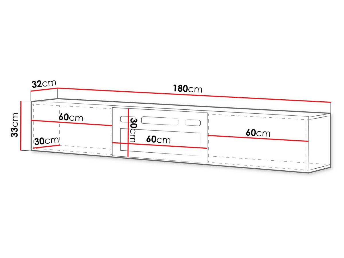 TV-LOWBOARD Govi 180 EF mit Kamin - Kaschmir, Holzwerkstoff (180/33/32cm) - MIRJAN24
