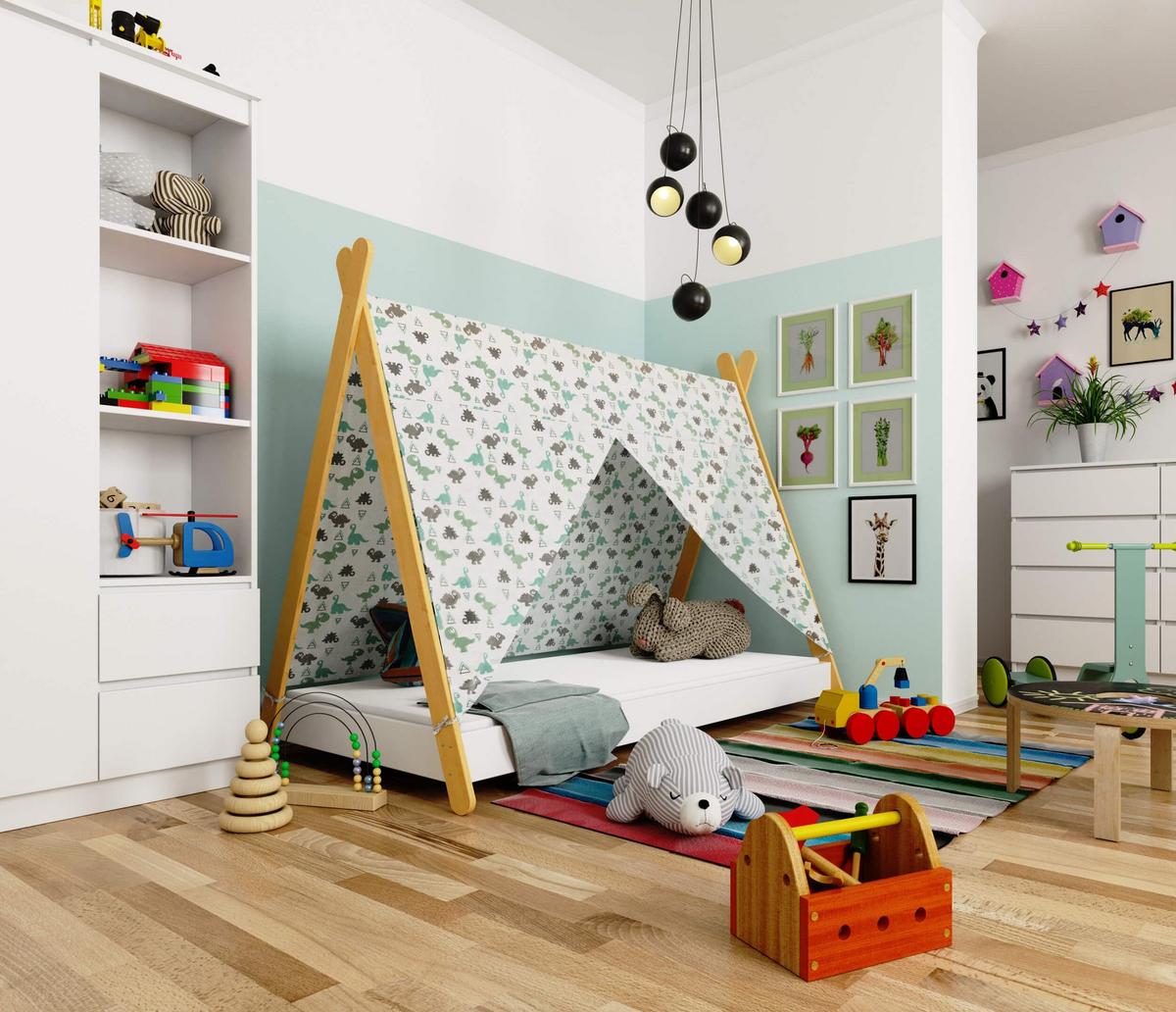 KINDERBETT Weiß 155/85/187 - Weiß, Holzwerkstoff (80/180cm) - RAUMHIRSCH FURNITURE