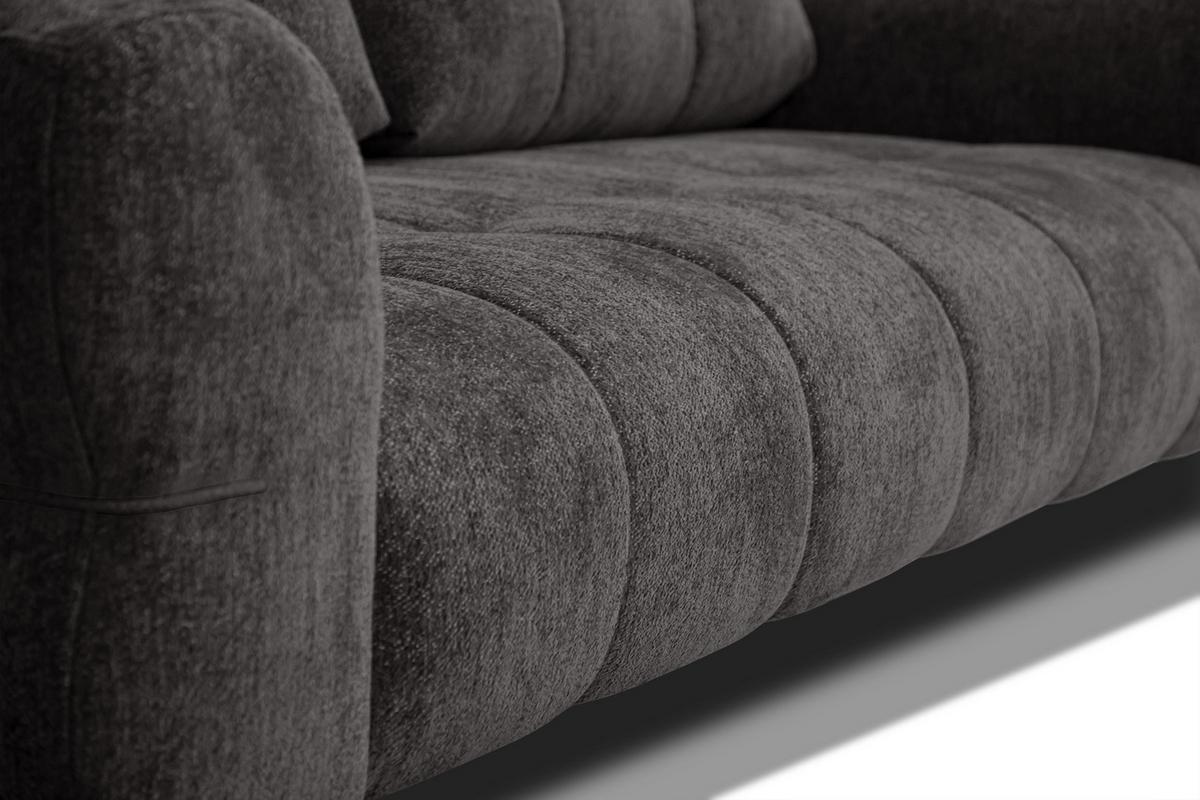 SOFA SALVINI 3-Sitzer, dunkelgrau - Dunkelgrau, Holz/Textil (237/88/99cm) - Wozimo