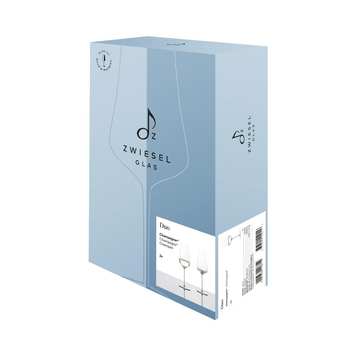CHAMPAGNERGLÄSER Duo transparent 378 ml 2er Set - Transparent, Glas (0.378L) - Zwiesel Glas