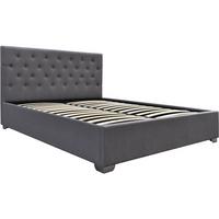 BETT tino Grau - Grau, Textil (190/140cm) - Habitat Garten