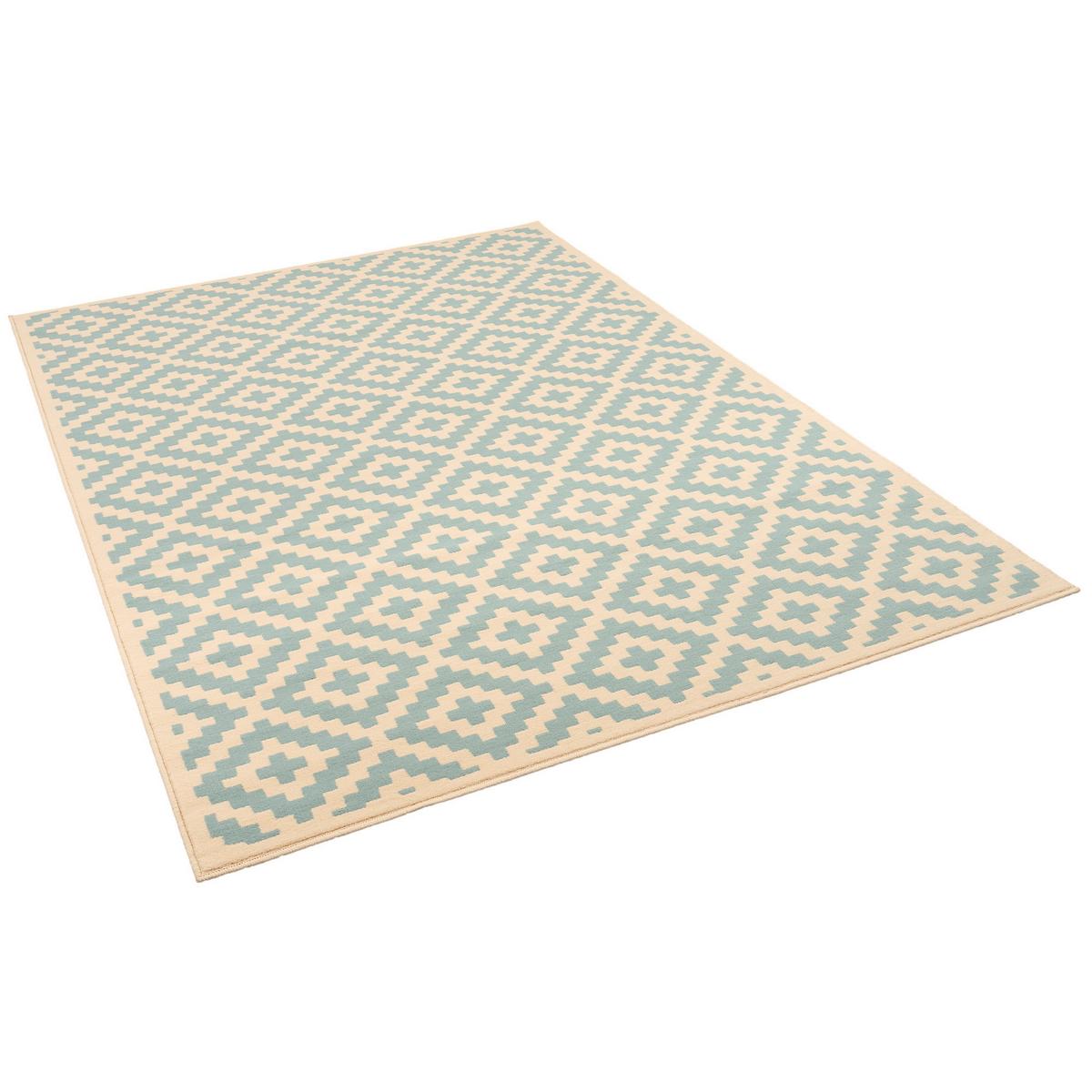 DESIGNER KURZFLOR TEPPICH MODERNE MUSTER - Creme, Textil (80/150cm) - Pergamon