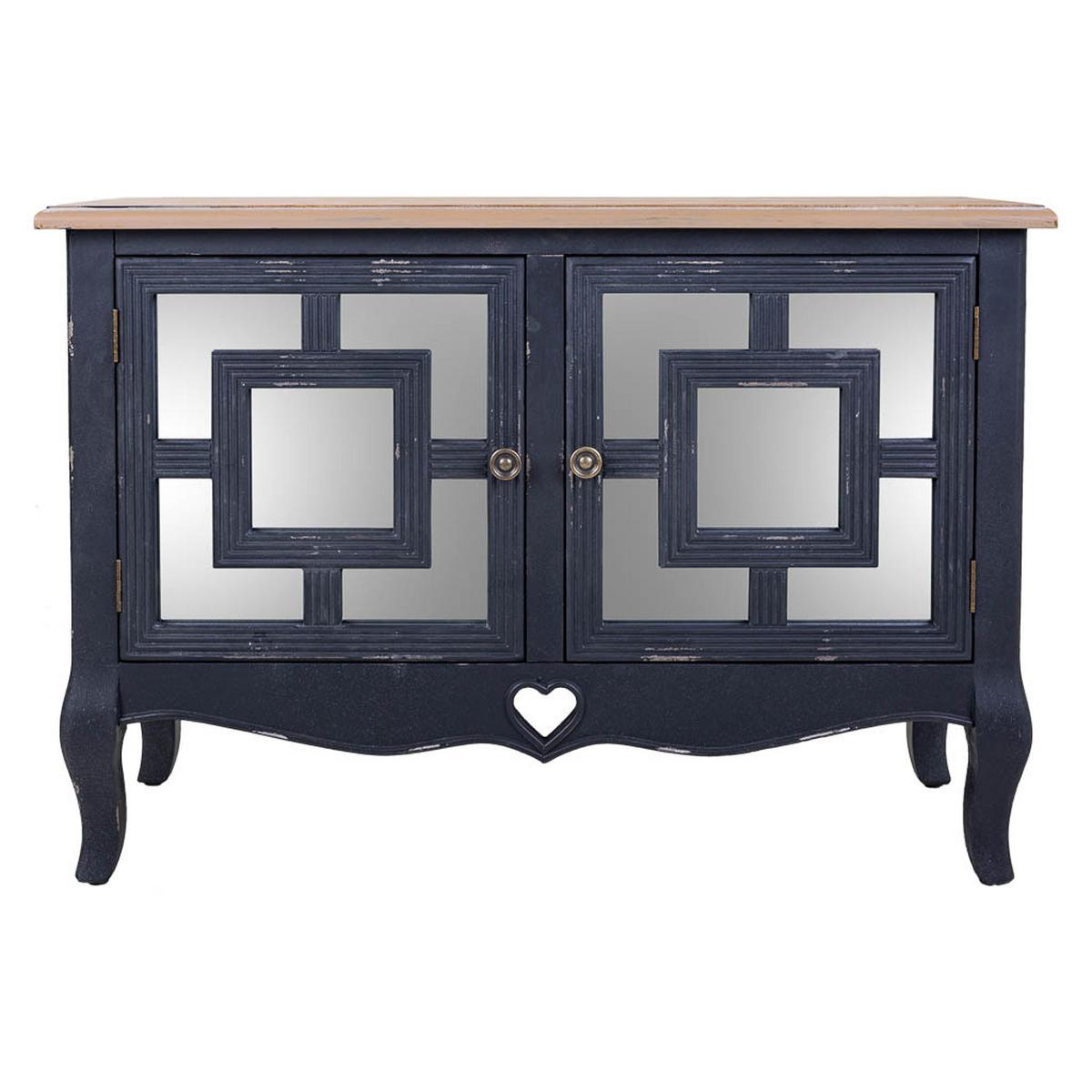 KONSOLE aus Holz 83x36x57 cm - Schwarz, Holz (83/56.5/36cm) - Wanderlust