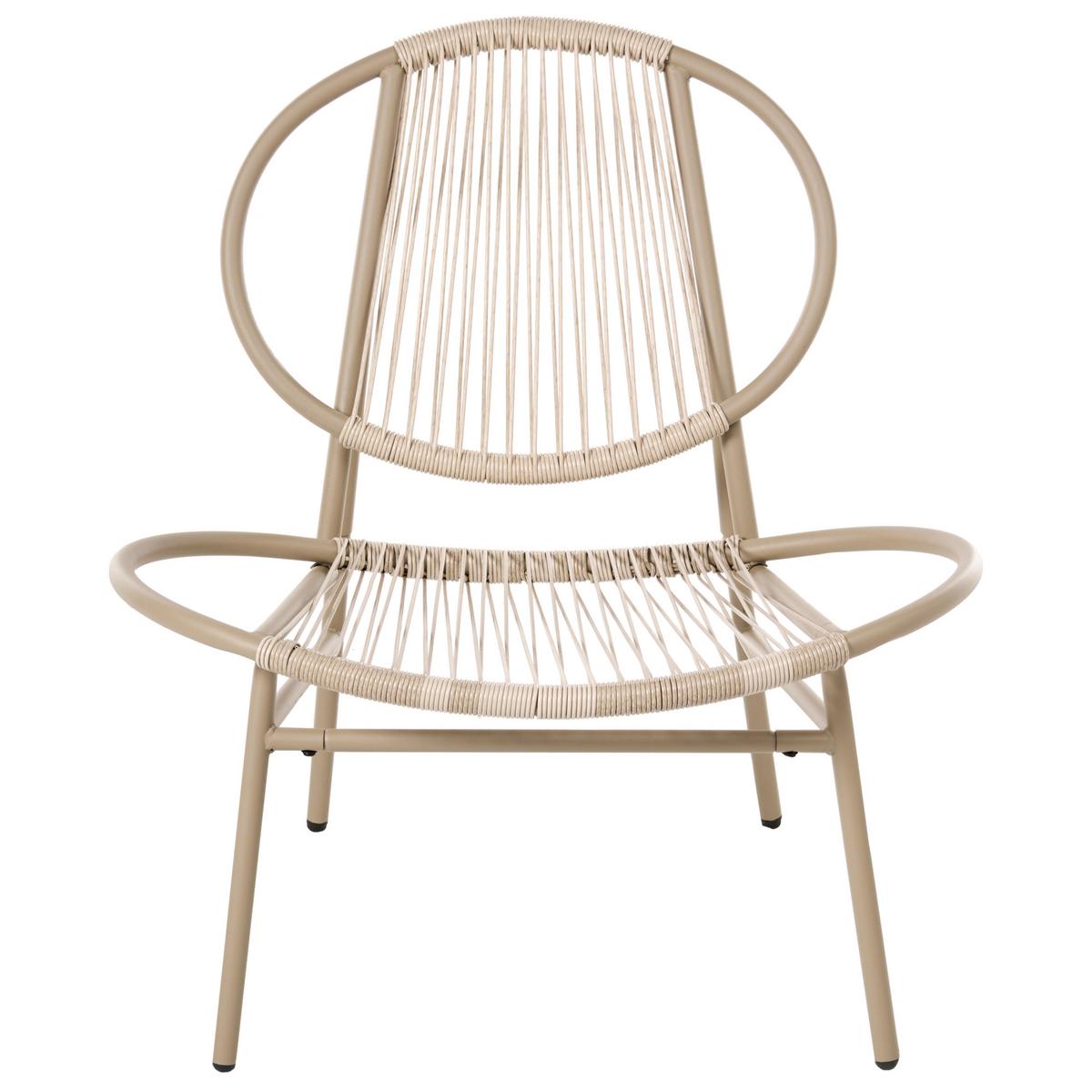 GARTENSTUHL Beige Ovaro - Beige, Kunststoff (74/78/68cm) - Beliani