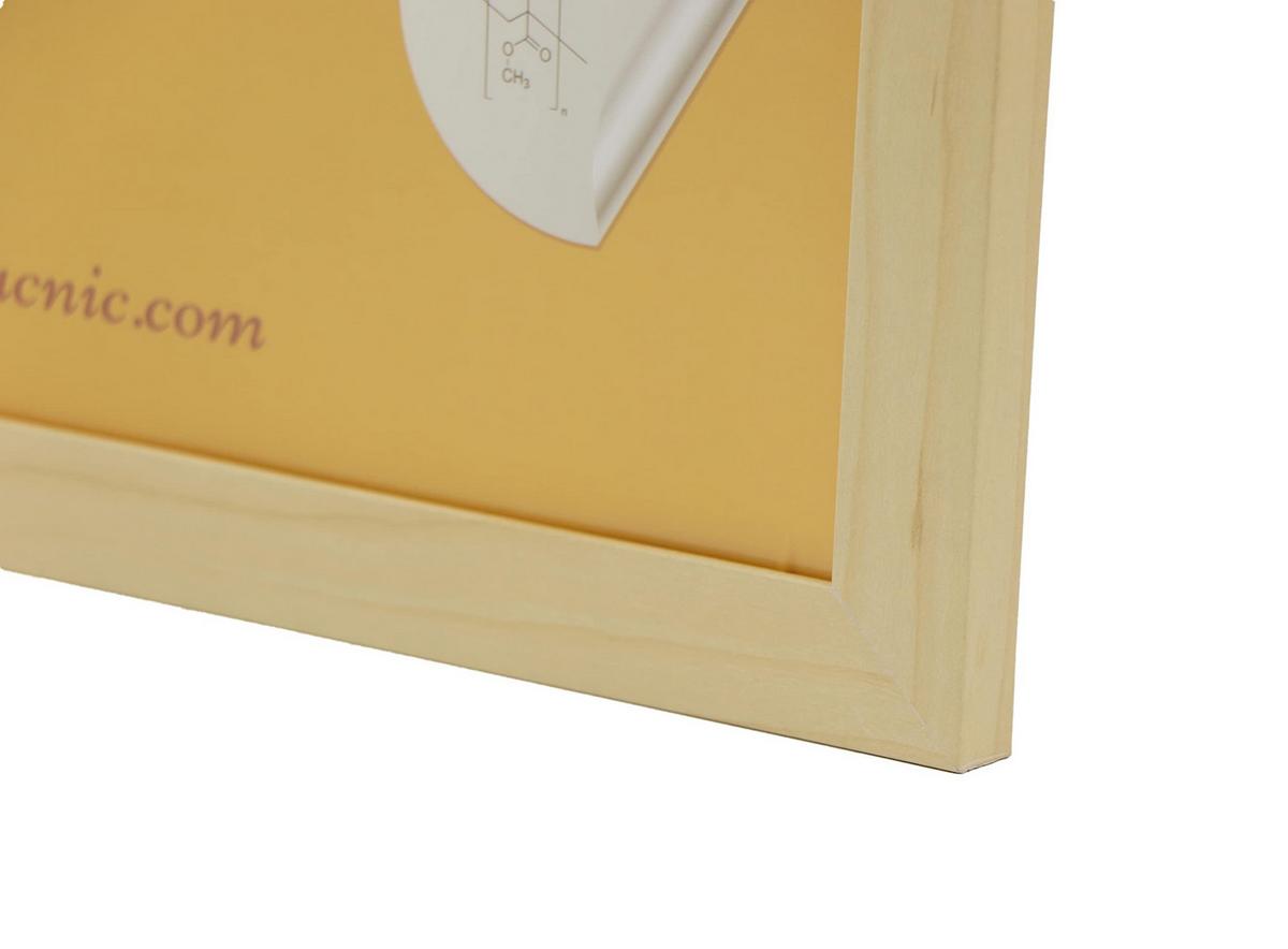 RAHMEN aus MDF und Acrylglas Schutz und Aussteller für Fotografien, Bilder, Poster, Gemälde, Dekoration für Haus Farbe Hellholz A4 - Beige, Holz (21/3cm) - Nacnic