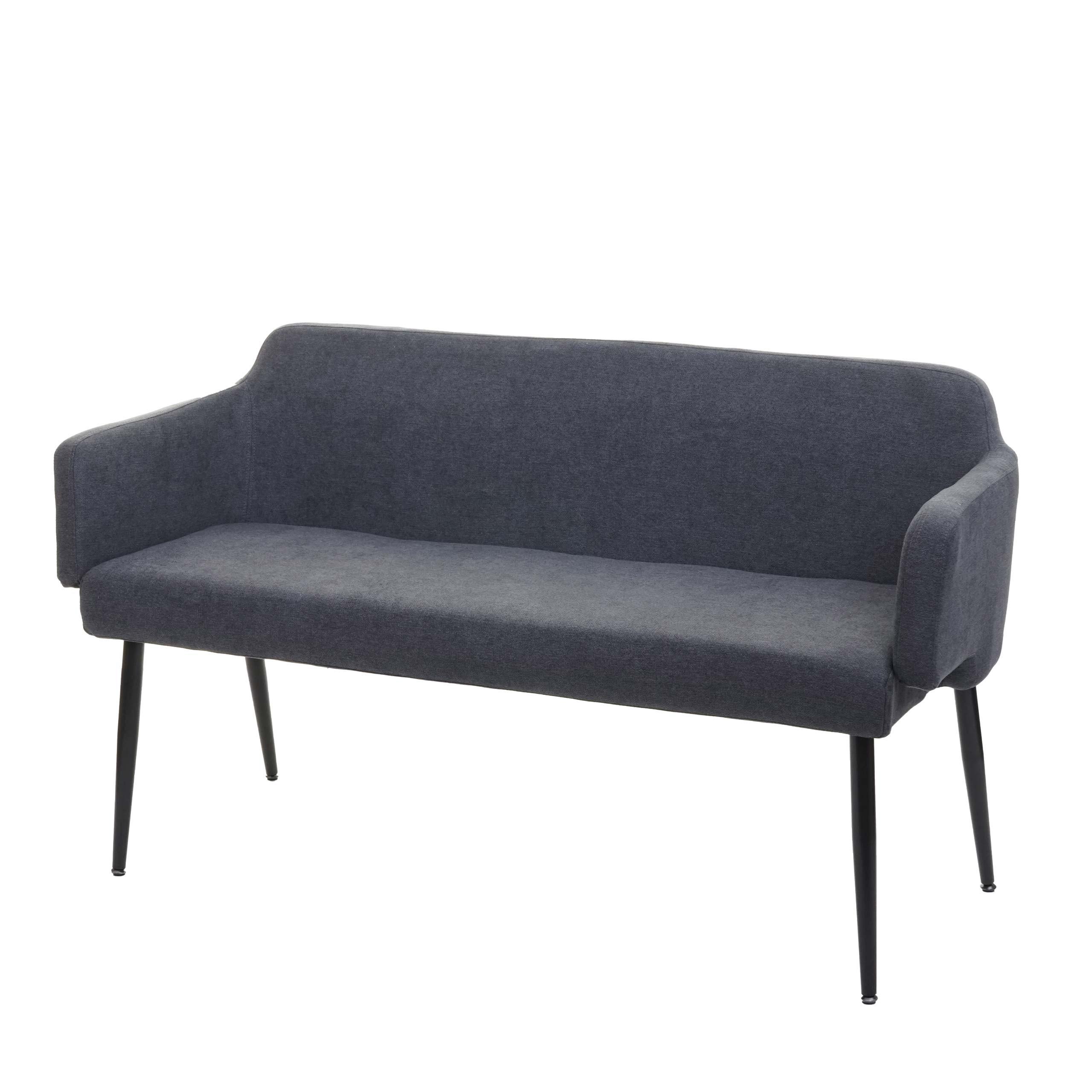 SITZBANK Anthrazit, Schwarz - Anthrazit/Schwarz, Textil (133/77/56cm) - MCW