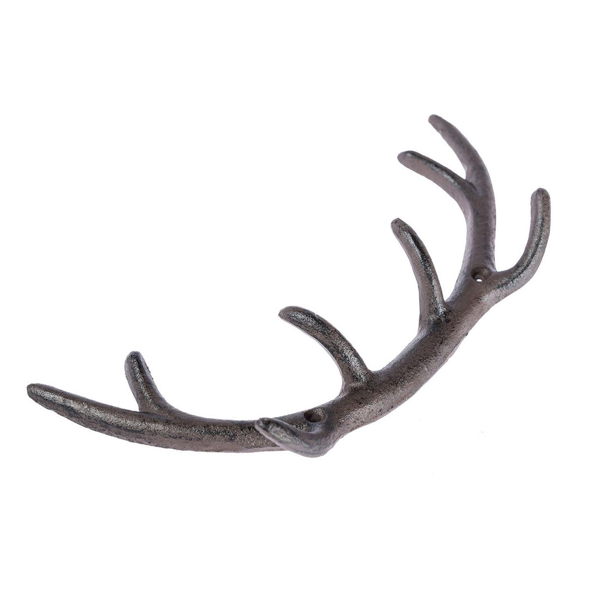 HAKENLEISTE Geweih, Gusseisen - Braun, Metall (29/12/5cm) - Homescapes