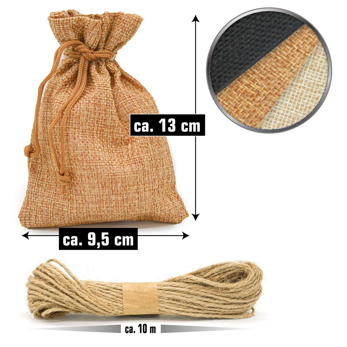 ADVENTSKALENDER zum Selbstbefüllen, 24 Geschenk-Säckchen Braun - Braun, Kunststoff (9.5/3/13cm) - Dunedesign