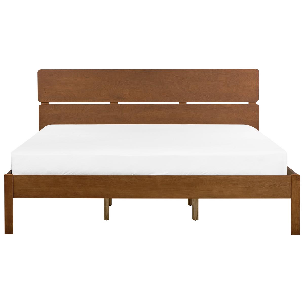 BETT 180/200 cm Braun Boisset - Braun, Holz (180/200cm) - Beliani