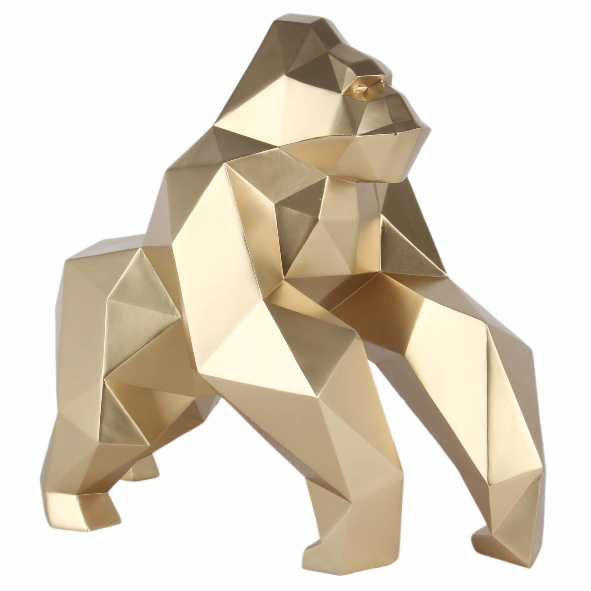 SKULPTUR Gold 49/44 cm - Goldfarben, Stein (4.3/44/24cm) - KUNSTLOFT