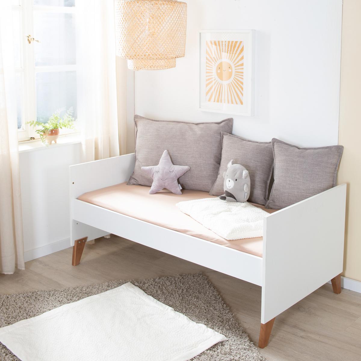 BABYBETT Ole 70 x 140 cm - Weiß, Holzwerkstoff (70/140cm) - Roba
