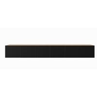 LOWBOARD VAREN 300/41/40 cm, Hängender TV-Schrank Eiche Artisan - Schwarz/Eiche Artisan, Holzwerkstoff (300/41/40cm) - MASSENO