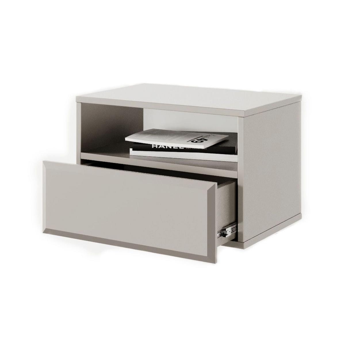 NACHTKONSOLE Chocolated Beige 54 cm - Beige, Holz/Holzwerkstoff (54/46.5/39cm) - Selsey
