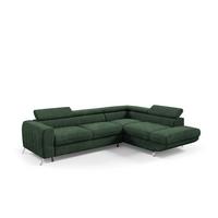 ECKSOFA Marios Mit Schlaffunktion - Grün, Holzwerkstoff/Textil (202/260cm) - Fun Möbel