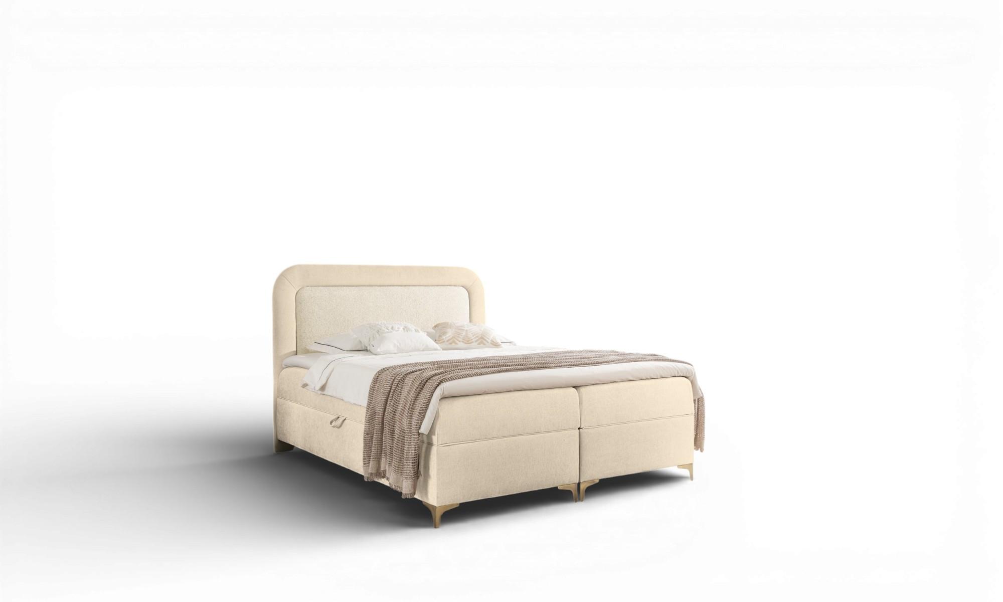 BOXBETT Willow - Creme, Holzwerkstoff/Textil (180/200cm) - Fun Möbel