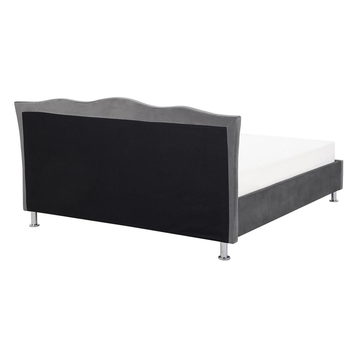 BETT 140/200cm Dunkelgrau Metz - Dunkelgrau, Textil (140/200cm) - Beliani