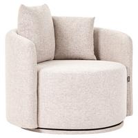 DREHSESSEL Stoff Beige Ennora - Beige, Textil (88/67/82cm) - Beliani