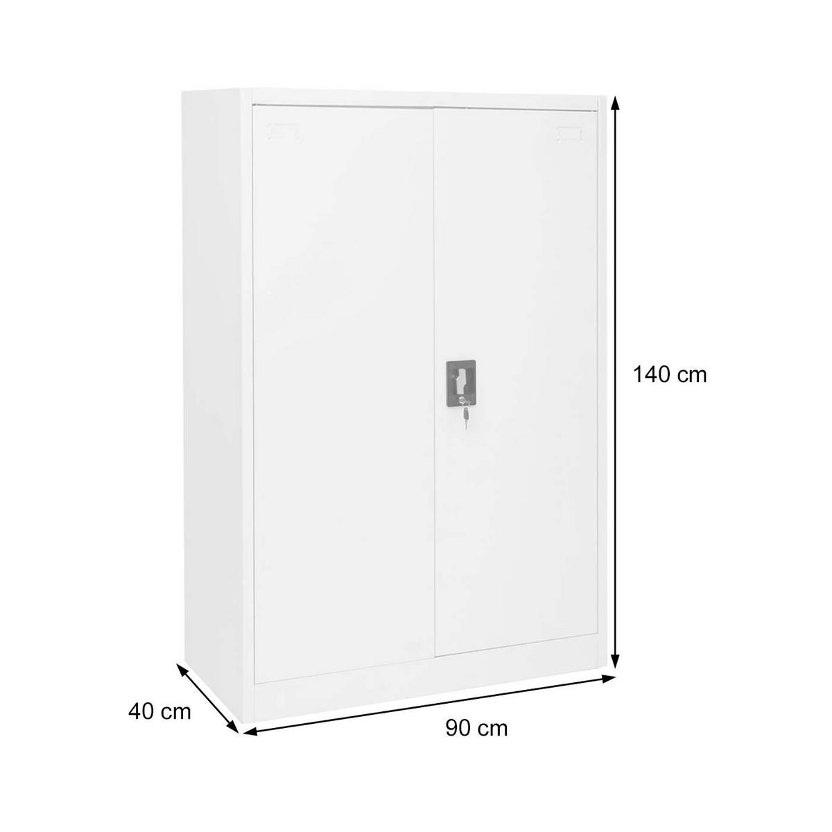 AKTENSCHRANK Grau - Grau, Metall (90/185/40cm) - MCW