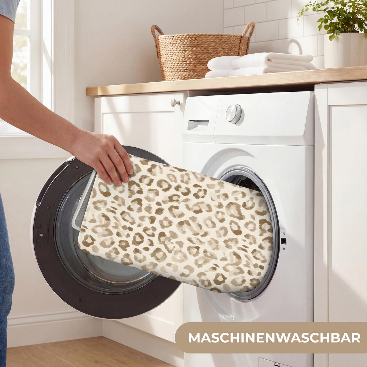 BADEMATTE Leopard - Klassisch - Beige 60x90 cm - Hellbraun, Textil (60/90cm) - OnlyWow