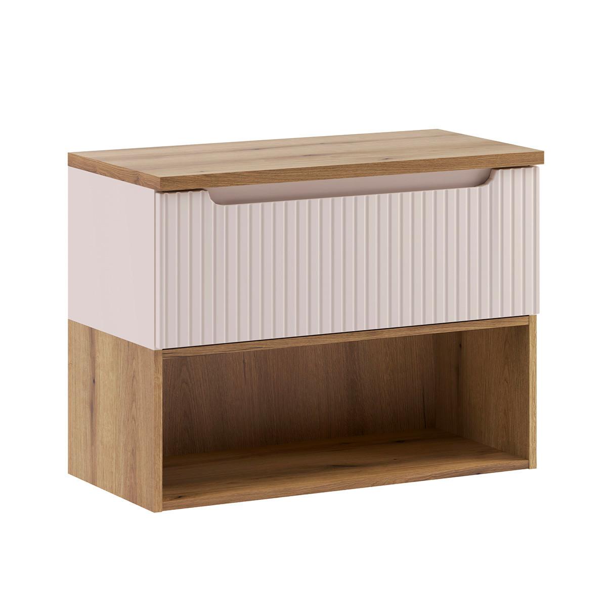 WASCHTISCHUNTERSCHRANK 80.4cm Riva 2er-Set Kaschmir - Beige, Holzwerkstoff (80.4/60/40cm) - Petits-meubles