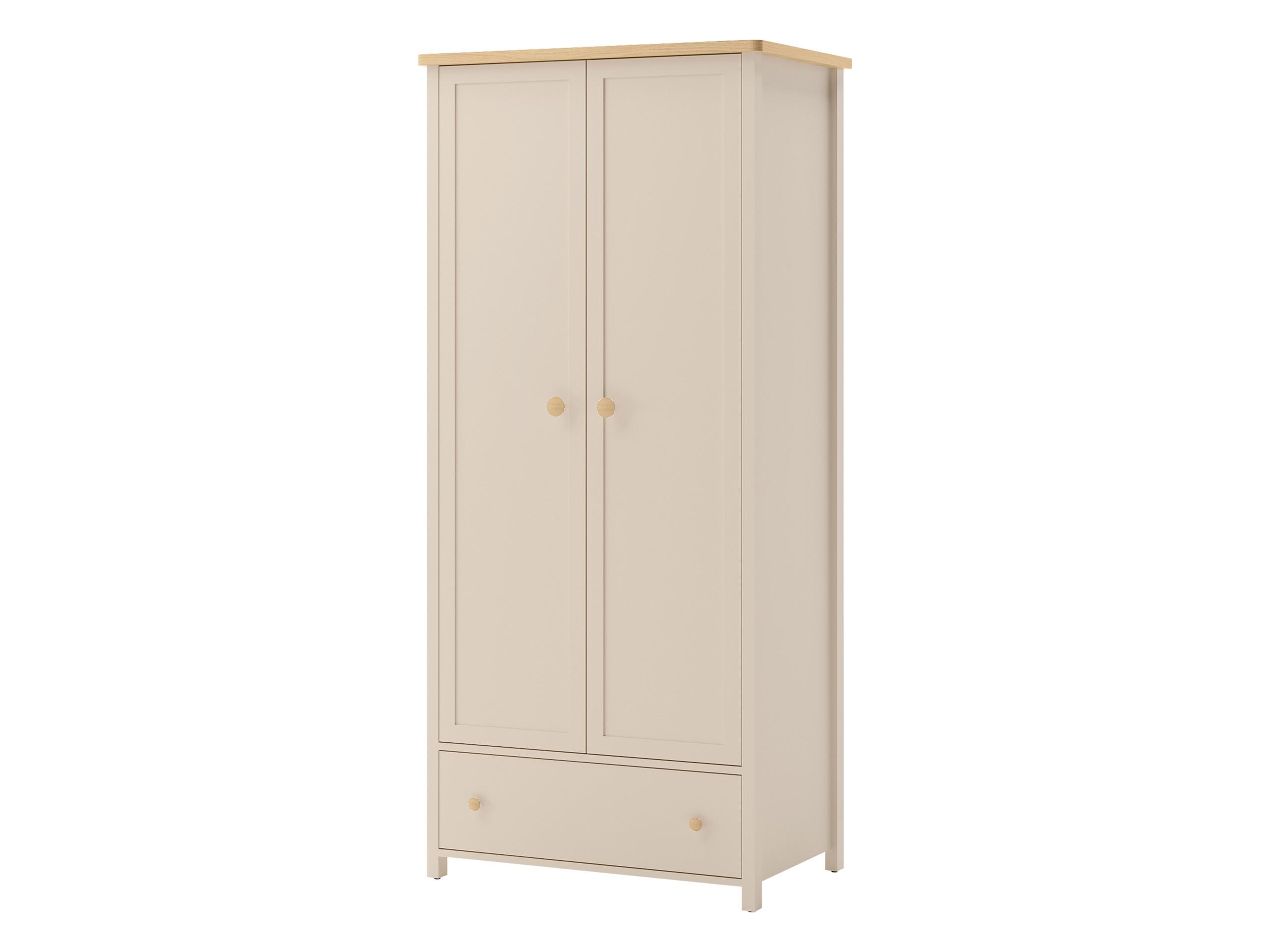 DREHTÜRENSCHRANK Story 2D1S SO12 - Sandfarben/Goldfarben, Holzwerkstoff/Kunststoff (85/187/52cm) - MIRJAN24