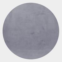 KURZFLORTEPPICH Waschbar NECKAR, einfarbig, aus Polyester, Grau, Ø 160 cm - Grau, Textil (160/160cm) - KADIMA DESIGN